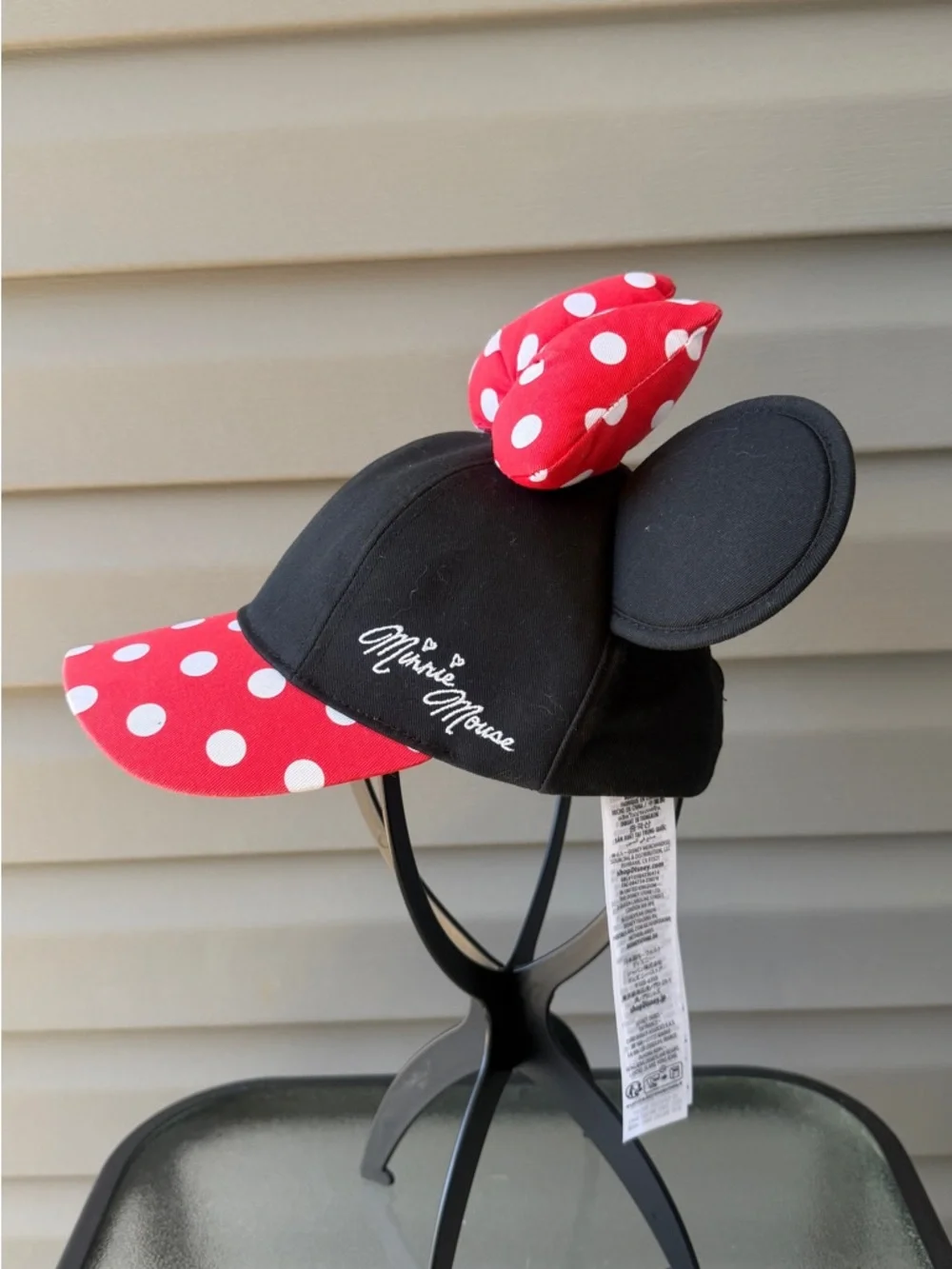 Disney Parks WDW Minnie Mouse Ear Baseball Cap Hat Youth